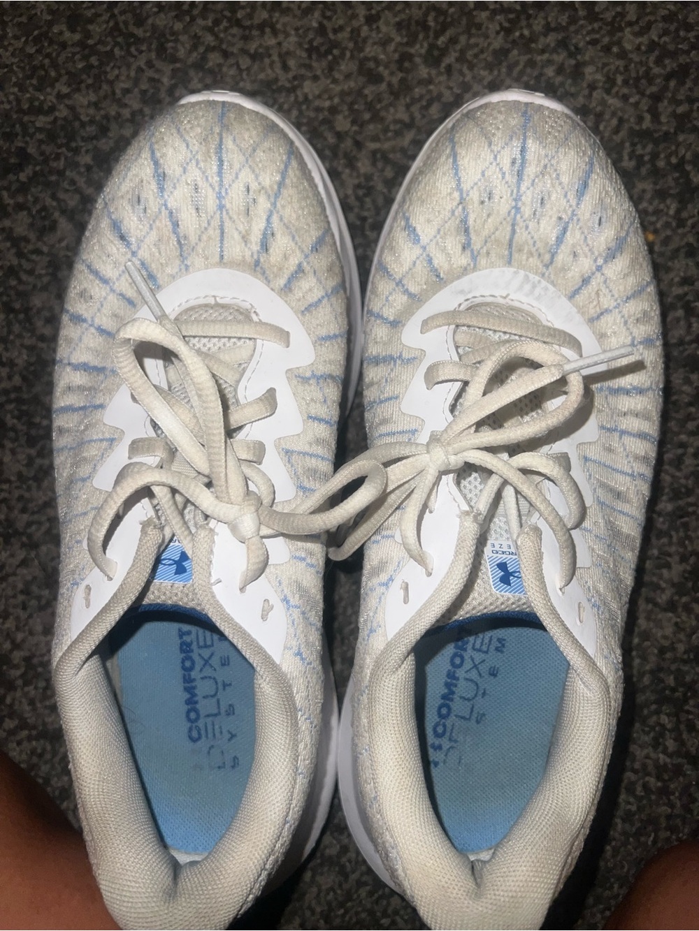 Comfort-Focused Kids Lace-Up Sneakers in Light Blue and Cream